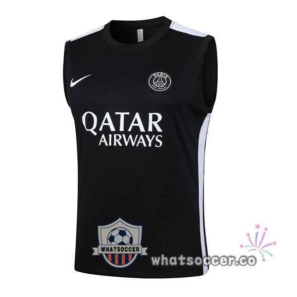 Paris PSG Soccer Vest Black 2024-2025