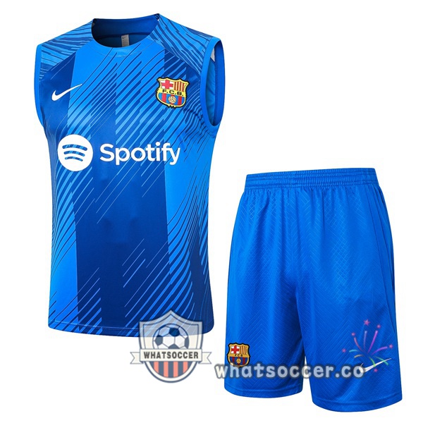 FC Barcelona Soccer Vest + Shorts Blue 2024-2025