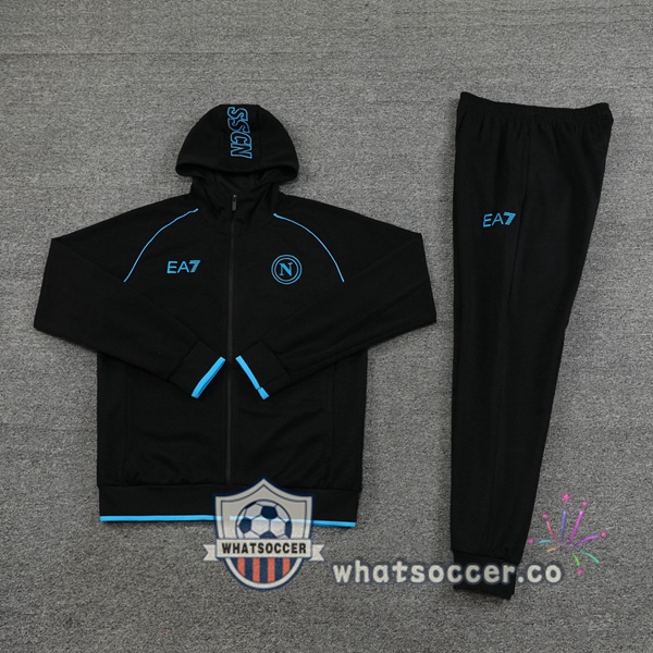Tracksuit - Windbreaker SSC Napoli Black 2024-2025