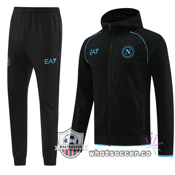 Tracksuit - Windbreaker SSC Napoli Black 2024-2025