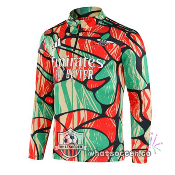 Soccer Sweater Arsenal Green Red 2024-2025