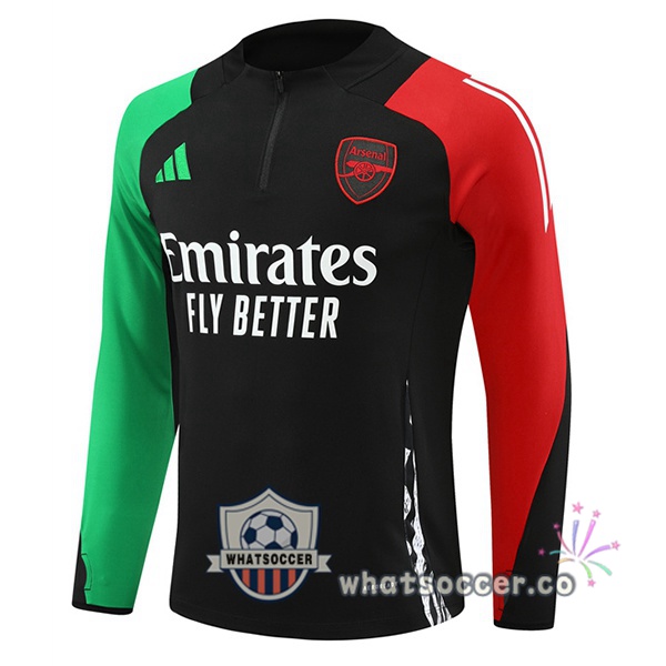 Soccer Sweater Arsenal Black Green Red 2024-2025