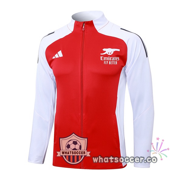 Soccer Jacket Arsenal Red White 2024-2025
