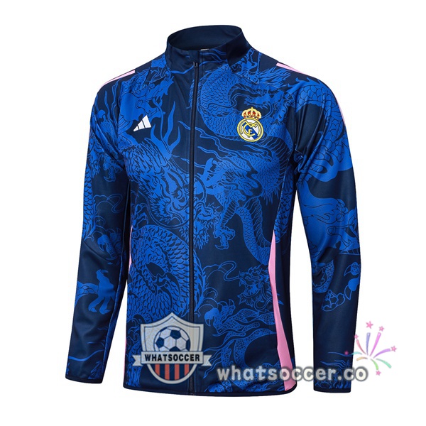 Soccer Jacket Real Madrid Blue Royal 2024-2025