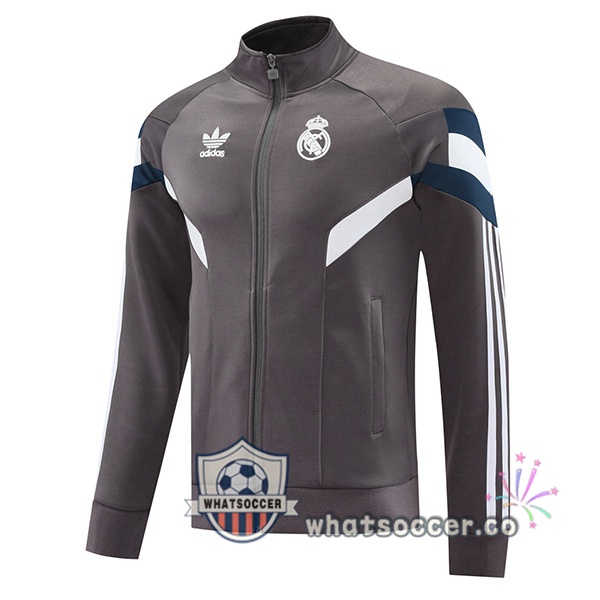 Soccer Jacket Real Madrid Gray 2024-2025