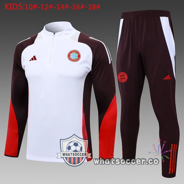 Tracksuit Bayern Munich Kids White 2024-2025