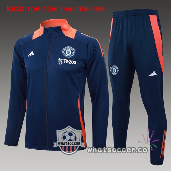 Training Jacket Manchester United Kids Blue Royal 2024-2025