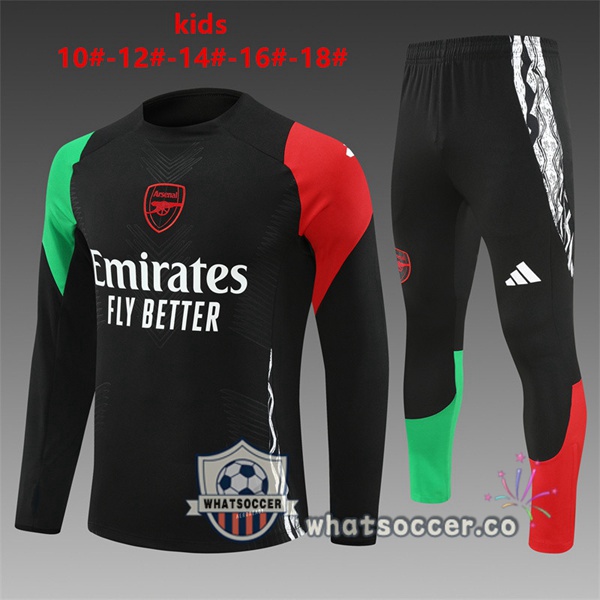 Tracksuit Arsenal Kids Black Red Green 2024-2025