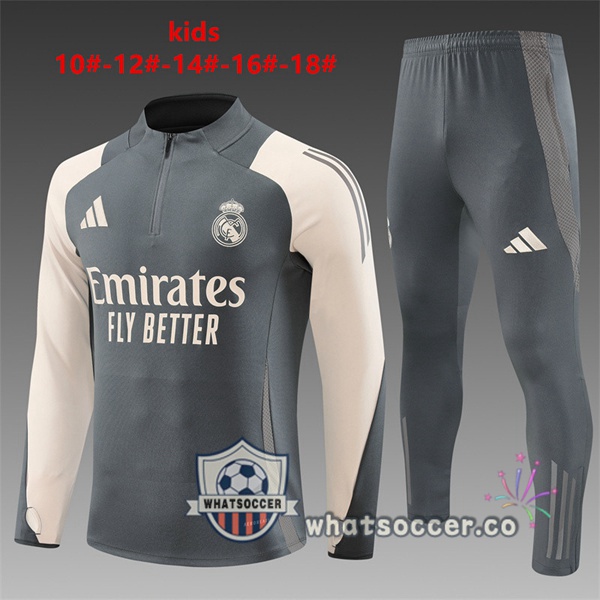 Tracksuit Real Madrid Kids Gray 2024-2025