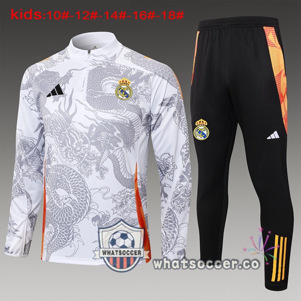 Tracksuit Real Madrid Kids White 2024-2025
