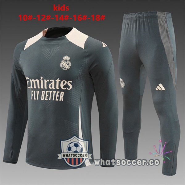 Tracksuit Real Madrid Kids Gray 2024-2025