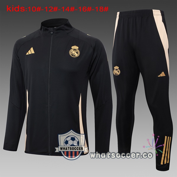 Training Jacket Real Madrid Kids Black 2024-2025