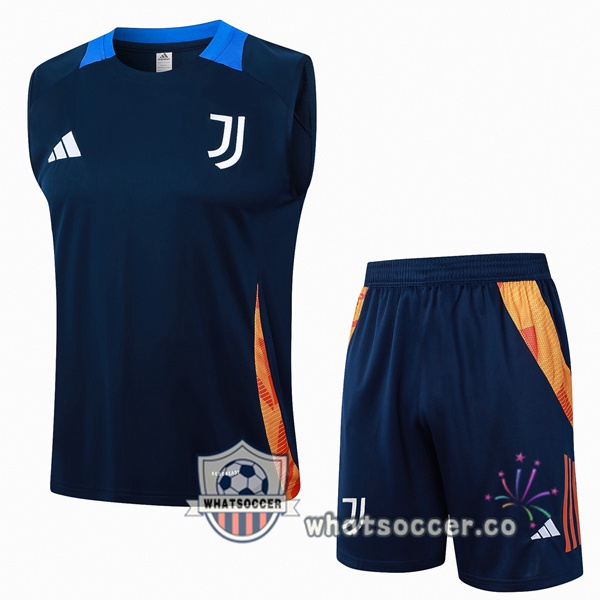 Juventus Soccer Vest + Shorts Blue Royal 2024-2025