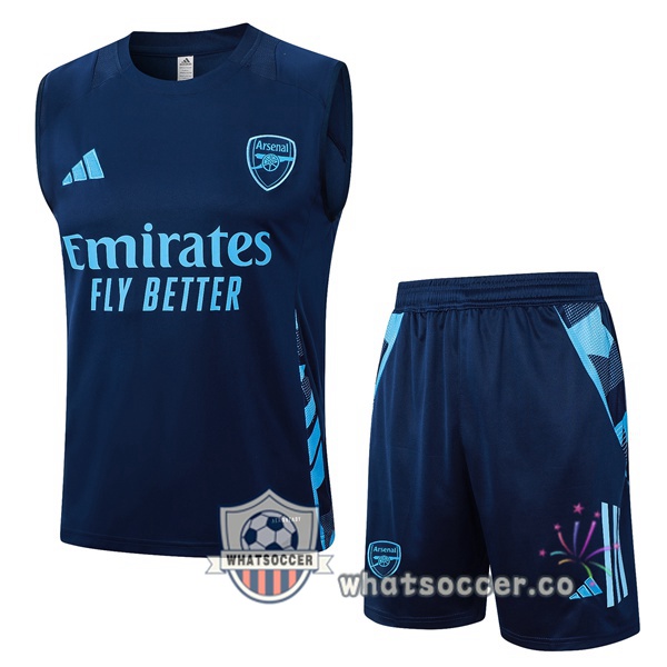 Arsenal Soccer Vest + Shorts Blue Royal 2024-2025
