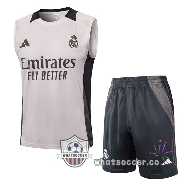Real Madrid Soccer Vest + Shorts Gray 2024-2025
