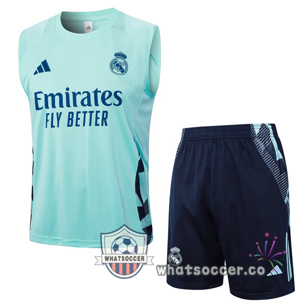 Real Madrid Soccer Vest + Shorts Green 2024-2025
