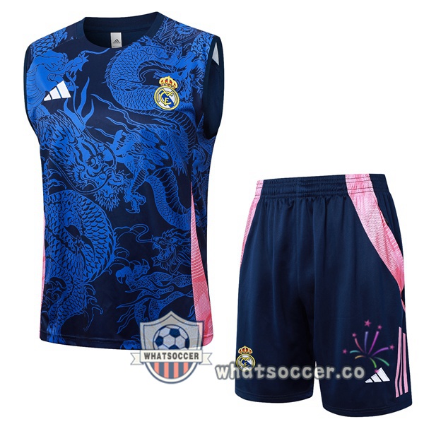 Real Madrid Soccer Vest + Shorts Blue Royal 2024-2025