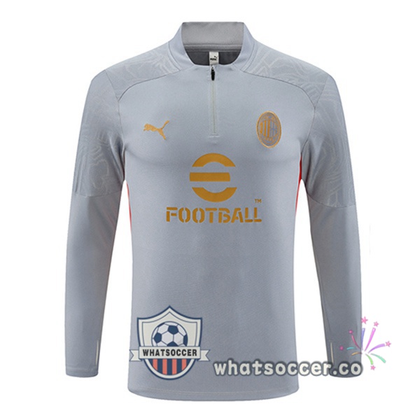 Soccer Sweater AC Milan Gray 2024-2025