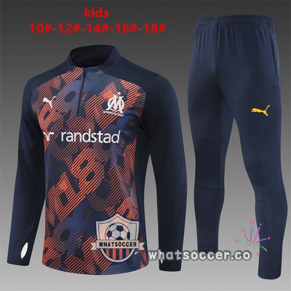 Tracksuit Olympique de Marseille Kids Blue Royal 2024-2025