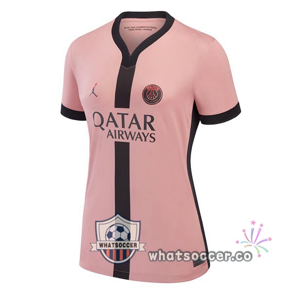 Paris PSG Women Third Soccer Jerseys Rose 2024-2025