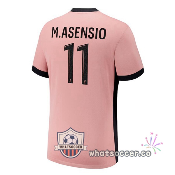 Paris PSG (M.Asensio 11) Third Soccer Jerseys Rose 2024-2025