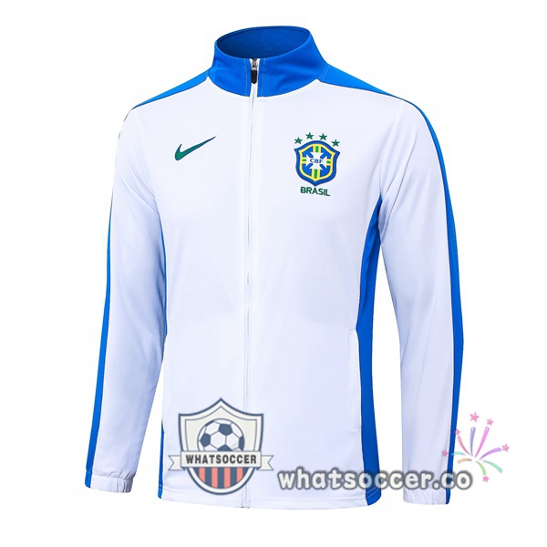 Soccer Jacket Brazil White 2024-2025