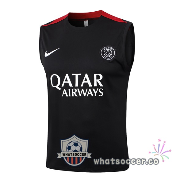 Paris PSG Soccer Vest Black 2024-2025