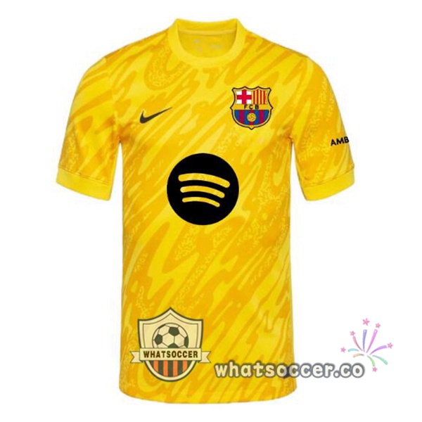 FC Barcelona Goalkeeper Soccer Jerseys Spotify Yellow 2024-2025