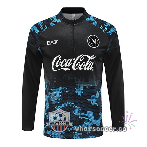 Soccer Sweater SSC Napoli Black Blue 2024-2025