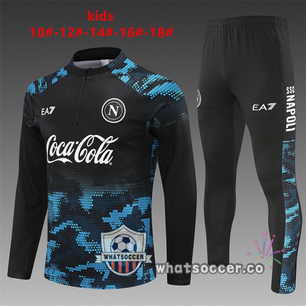 Tracksuit SSC Napoli Kids Black Blue 2024-2025