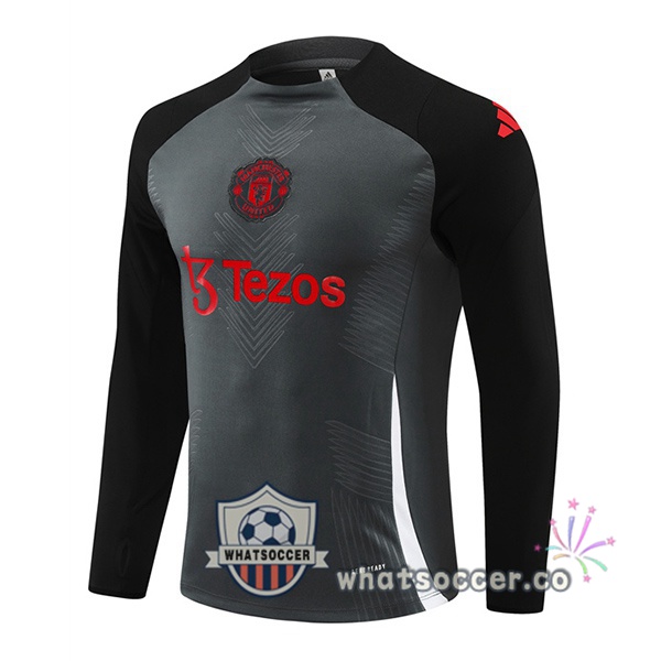 Soccer Sweater Manchester United Black Gray 2024-2025
