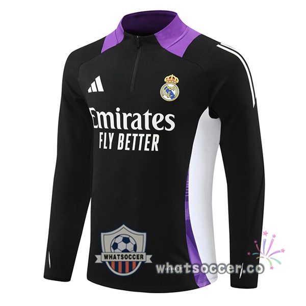 Soccer Sweater Real Madrid Purple Black 2024-2025