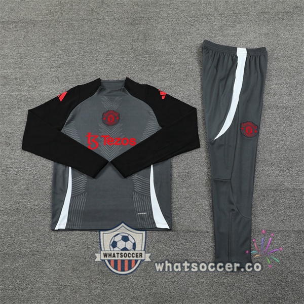 Tracksuit Manchester United Black Gray 2024-2025