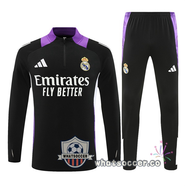 Tracksuit Real Madrid Purple Black 2024-2025