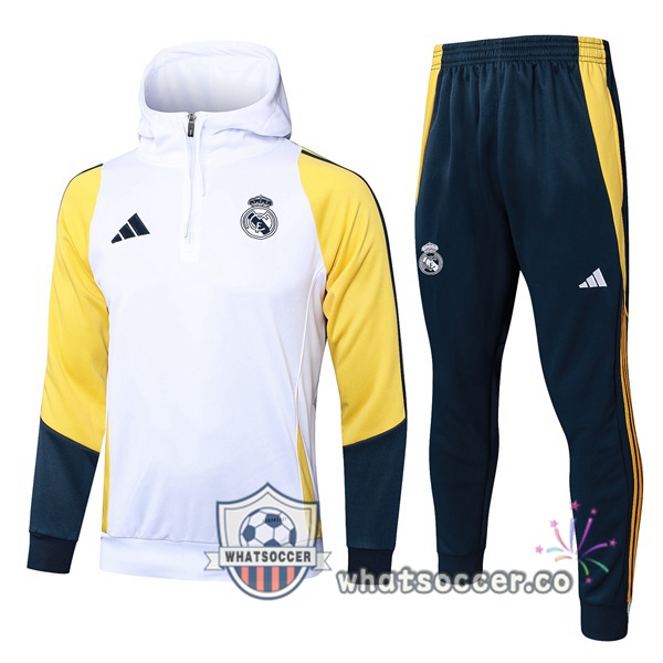 Tracksuit - Hooded Real Madrid White Yellow 2024-2025