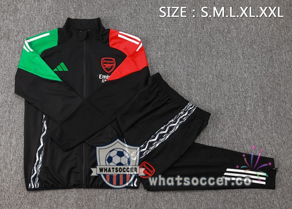 Training Jacket Arsenal Black Red Green 2024-2025