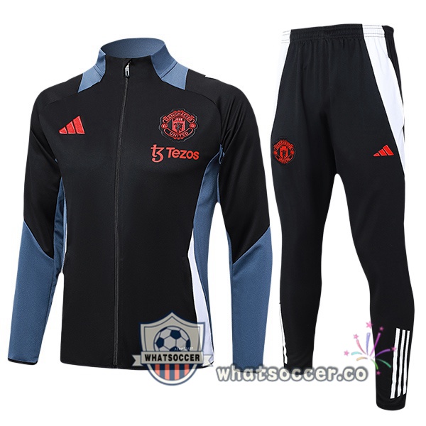 Training Jacket Manchester United Black 2024-2025