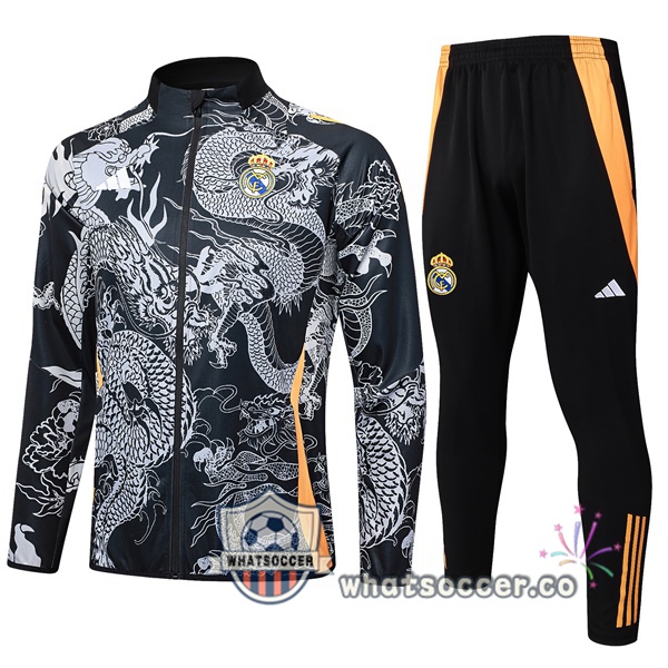 Training Jacket Real Madrid Black 2024-2025