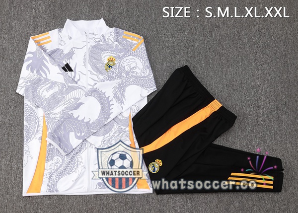 Training Jacket Real Madrid White 2024-2025