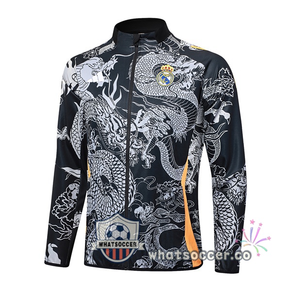 Soccer Jacket Real Madrid Black 2024-2025