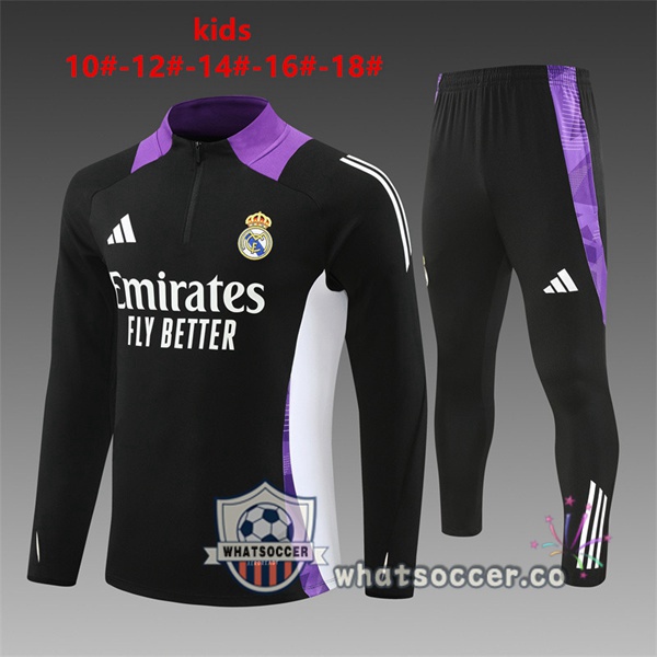 Tracksuit Real Madrid Kids Black 2024-2025