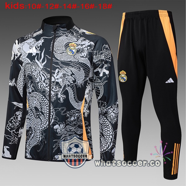 Training Jacket Real Madrid Kids Black 2024-2025