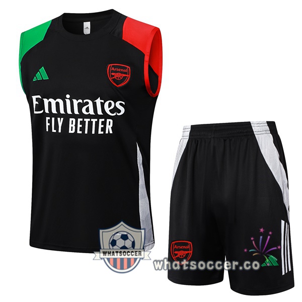 Arsenal Soccer Vest + Shorts Black 2024-2025