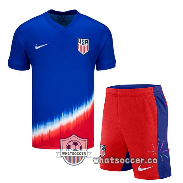 USA Kids Away Soccer Jerseys Blue 2024-2025