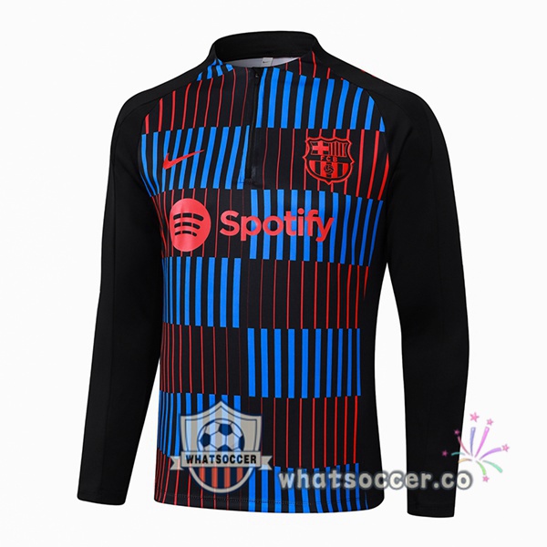 Soccer Sweater FC Barcelona Blue Black Red 2024-2025