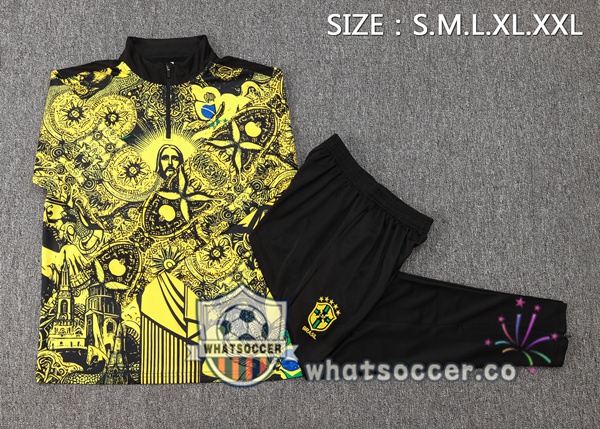 Tracksuit Brazil Yellow Black 2024-2025