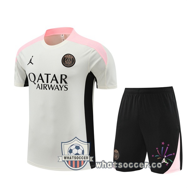 Paris PSG Training T-Shirts + Shorts Gray 2024-2025