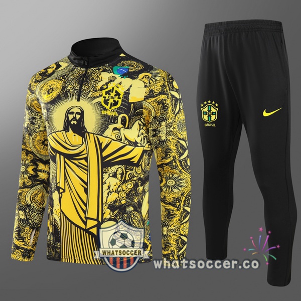 Tracksuit Brazil Kids Yellow 2024-2025
