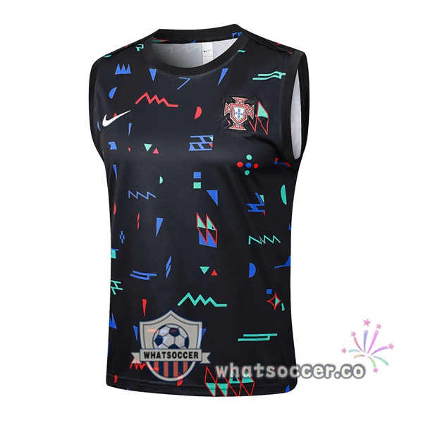 Portugal Soccer Vest Black 2024-2025