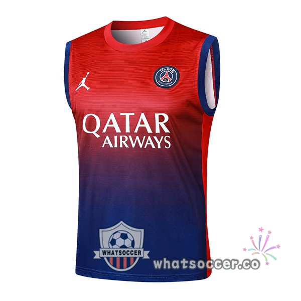 Paris PSG Soccer Vest Red Blue Royal 2024-2025